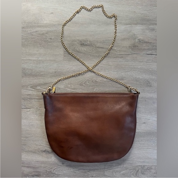 Vintage Gucci Large Brown Leather Shoulder Bag - Picture 1 of 13